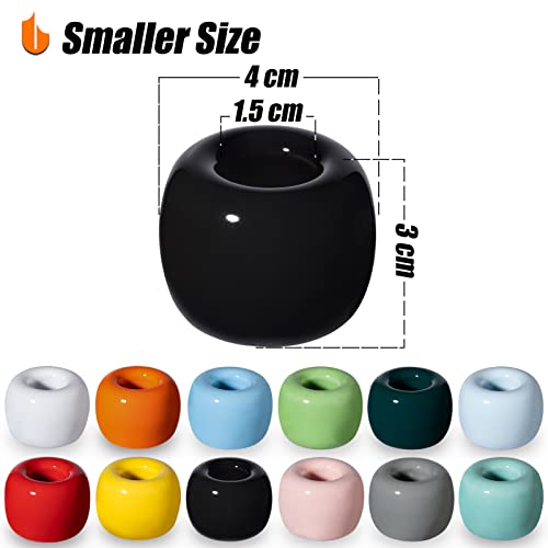 Urbanstrive Sleek Mini Ceramics Toothbrush Holder Stand for Bathroom Vanity Countertops, Black - color: Black