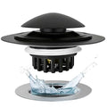BAOLSLS Bathtub Drain Stopper, Pop Up Tub Drain Hair Catcher, Bath Tub Drain Plug and Cover for 1.45 in -1.8 in Drain, Matte Black - color: Matte Black