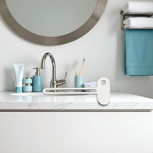 Silver Semicircular Metal Manual Toothpaste Squeezer Stainless Steel Dispenser Tube Squeezer Hand Cream Tube for Key Set Practi Toothpaste Squeezer Dispenser Tube Squeezers, Aids and Accessories