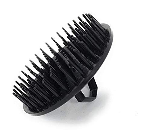 G.B.S Gents Scalp Massager Brush - Hair Growth Stimulating Shampoo Brush for Men & Women, Anti-Dandruff Scalp Ergonomic Massage Tool, Portable Travel Hair Brush for Curly Thick Hair - color: Black