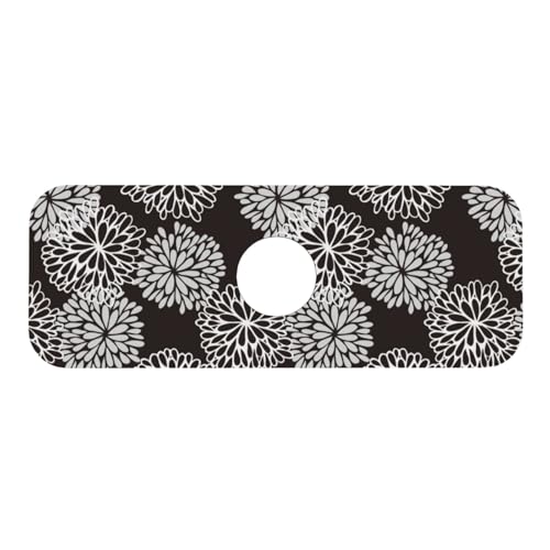 Floral 15" X 5.5" Kitchen Sink Splash Guard Faucet Faucet Guard Draining Mat Sink Splash Guard Faucet Kitchen Bathroom - color: Floral