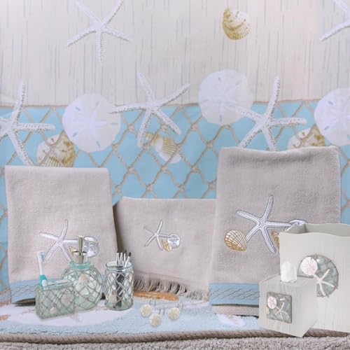 Avanti Linens - Tumbler, Resin Countertop Cup, Beach Inspired Bathroom Accessories (Seaglass Collection) - size: Tumbler