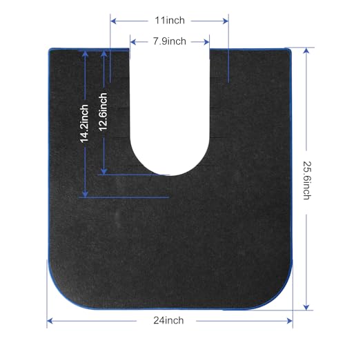 Upgrade Round Commode Potty Training Mats for Boys, Toilet Training Mats, Potty Training Toilet Rugs, Toilet Rugs u Shaped Washable,Toilet mats for Bathroom(4 Pack, Dark Grey) - color: Dark Grey