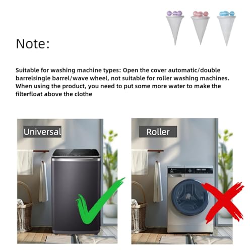 Pet Hair Remover for Laundry, Laundry Pet Hair Catcher, 2026 Upgraded Floating Hair Filter Mesh Removal, Washing Machine Lint Catcher, Cat and Dog Hair Washing Machine Catcher; (Mixed Color 6 Pack) - color: Blue + Purple + Pink+blue + Purple + Pink