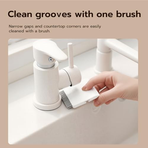 3-in-1 Triple-Purpose Cleaning Brush Set – Multi-Surface Scraper & Squeegee for Bathroom, Kitchen, Glass, Stove Grime & Tight Spaces