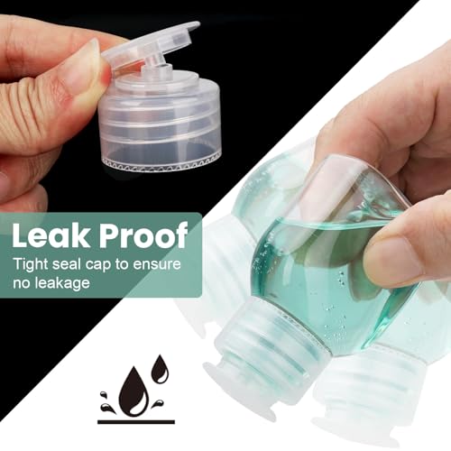 Travel Bottles for Toiletries 6 Pack 2oz/60ml Leak Proof Travel Size Toiletries TSA Approved Squeeze Bottles with Flip Cap Wide Mouth Containers for Shampoo Conditioner Body Wash(Clear) - color: Clear, size: 2 Ounce
