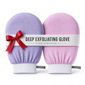 LOTTA Exfoliating Gloves 2Pcs Deep Exfoliation Mitt of 150D Shower Body Scrub Exfoliant Scrubber Glove Skin for Cleanse Dead or Dry Skin 100% Viscose Fiber Suitable for Men and Women - color: Purple 150D+Pink 150D 2Pack