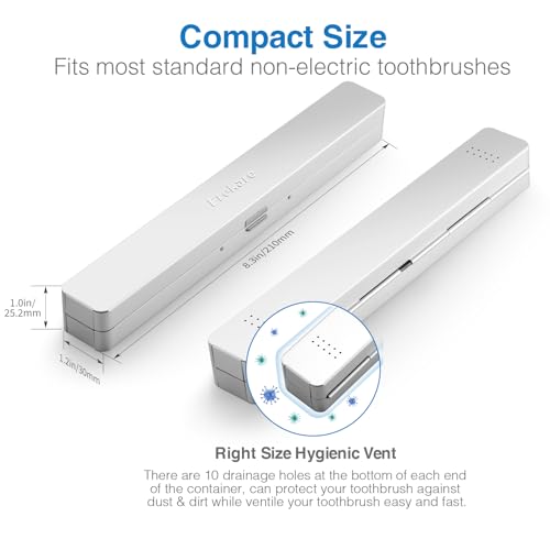 Frekare Toothbrush Travel Case Aluminum, Manual Tooth Brush Holder for Traveling, Portable Toothbrush Container for Bathroom, Camping, Business Trip, School (Silver) - color: Silver, size: 1 Pack