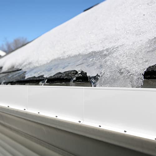 4 Pack Aluminum Gutter Valley Splash Guard,Keep Water from Overshooting The Gutter,for Valley,Corner,or Straight,10 inch Each Piece,White - color: White, size: 4 Pack