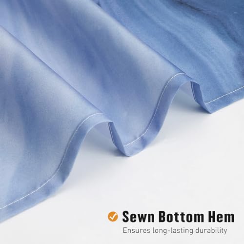 MitoVilla Blue Marble Shower Curtain, Modern Ombre Fabric Cloth Shower Curtains for Luxury Bathroom Decor, Abstract Watercolor Shower Curtain, Navy Blue, 72x72 - color: Navy, size: 72"W x 72"L (Pack of 1)