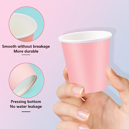 Paper Cups, 300 Pack of 3oz Pink Disposable Bathroom Cups, Ideal for Home, Travel, Party, Picnic and BBQ - color: Pink, size: 300 Count