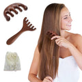 2 Pack Wooden Scalp Massage Tool, Sandalwood Manual Scalp Massager Wood Comb, Head Gua Sha Brush for Women Men Hair Growth - style: Classic&6 Claws