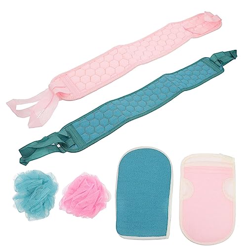 1set Household Shower Towel Kit Back Cleaning Set Bath Gloves Bath Bathroom Accessories for Daily Use Care