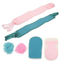 1set Household Shower Towel Kit Back Cleaning Set Bath Gloves Bath Bathroom Accessories for Daily Use Care