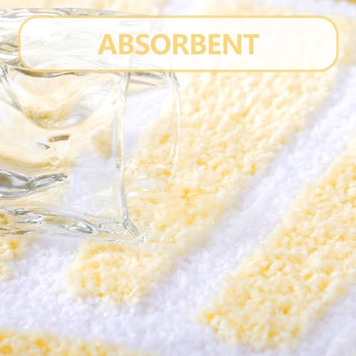 TRUEDAYS Bath Rug Beige Sun Bath Mat, Half Circle Cute Boho Bathroom Rugs Soft and Fluffy, Water Absorbent Bath Rug Machine Washable Bathroom Mat - color: Beige
