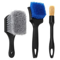 Wheel Rim Tire & Carpet Cleaning Brush Set, Soft & Stiff Bristle Wash Cleaning Supplies Kit for Car All Exterior Surface and Car Interior Cleaning Brush for Car Truck SUV RV Motorcycle (Blue)