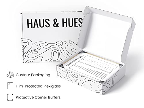 HAUS AND HUES Funny Bathroom Decor & Signs | Black and White Unscramble Wall Art, Beige Framed Guest Bathroom Humor Sign for Powder Room | 16"x20" - color: Unscramble, size: 16"L x 20"W, style: Beige Framed
