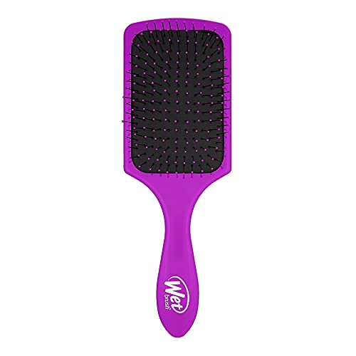 Wet Brush Paddle Detangler Hair Brush, Purple, Ultra-Soft IntelliFlex Bristles with AquaVent Design, Great For Treatment & Mask Application, Women, Men, Wet, Dry and Damaged Hair - color: Purple, size: 1 Count (Pack of 1)