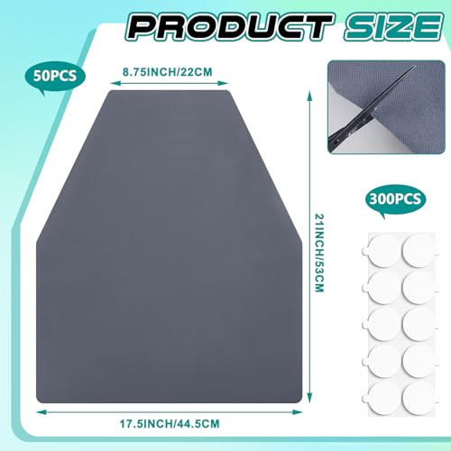 50 Pack Disposable Urinal Floor Mats Nonwoven Restroom Splash Pads with 300 Adhesive Dots 17.5" x 21" Mats Commercial Mens Bathroom Tile Protection Office Bar School Gym Facility Use(Gray) - color: Grey