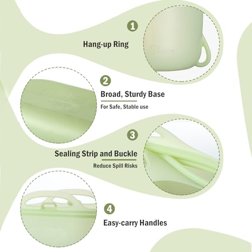 Silicone Travel Bottle Sterilizer Bags | 2000ml Microwave Steam Sterilizer Bags for Baby Bottles, Breast Pump & Pacifiers, Reusable Steam Sterilizing Bags for Travel and Home Use（Clear Green） - color: Clear Green