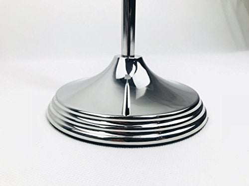 SunnyPoint Bathroom Free Standing Toilet Tissue Paper Roll Holder Stand with Reserve Function, Chrome Finish - color: Chrome