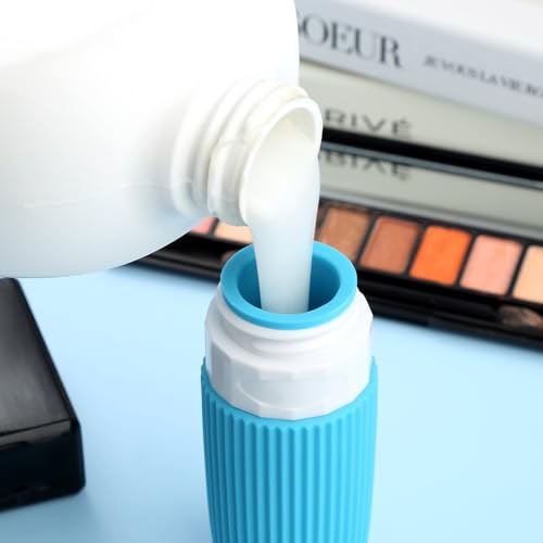 Mrsdry Travel Bottles for Toiletries, Tsa Approved 2oz Travel Bottles, BPA Free Leak Proof Travel Size Toiletry Containers, Refillable Travel Accessories with Toiletry Bag for Shampoo Liquid (4 Pack) - color: Blue, size: 2 Ounces