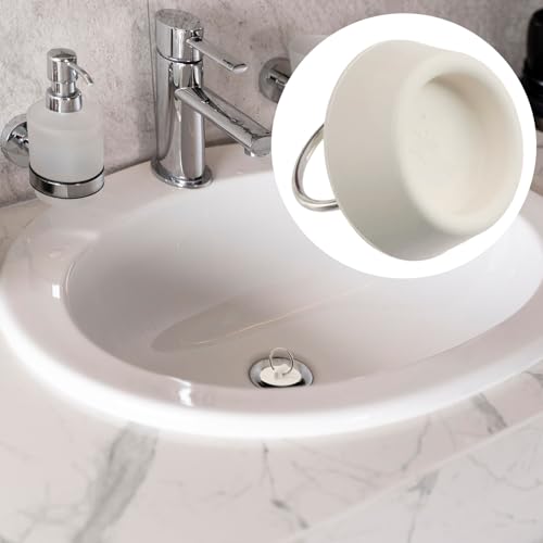 Semetall Drain Stopper 6 Pack 1-1/8" | Bath Plugs Rubber White Sink Plug with Hanging Ring for Bathtub,Bathroom,Kitchen - size: 1-1/8“