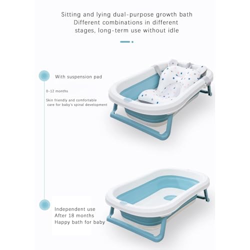 Baby Bath Cushion Pad Newborn Bathtub Mat Infant Bath Supporter Net Baby Bathtub Pillow Non-Slip Floating Bathing Tub Seat (Pink Bear, 28cm*43cm*26cm) - color: Pink Bear