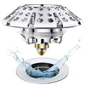 AzWzz Universal Tub Stopper Bathtub Drain Plug, Pop Up Tub Drain Hair Catcher, Drain Cover with Strainer, for 1-3/8 to 2in Bath Drain Hole - color: Chrome Silver, style: Tub Drain Stopper with Hair Catcher