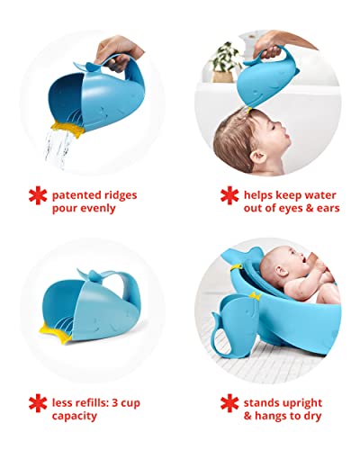 Skip Hop Baby Bath Rinse Cup MOBY Tear-Free Waterfall Rinser Blue Age 0+ - style: Moby Rinser Blue