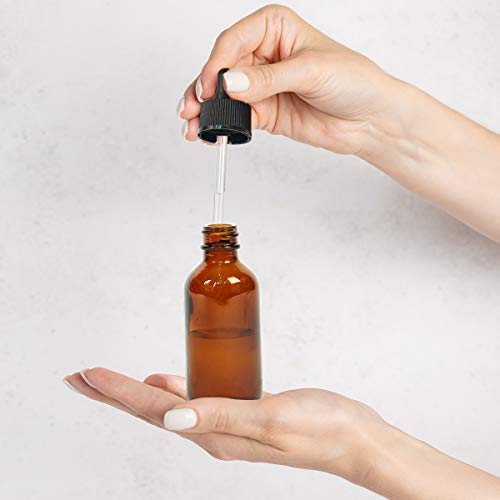 Eternal Moment 2 oz Eye Dropper Bottle(24 Pack), 60ml Amber Glass Bottles with Glass Eye Dropper for Essential Oils, Chemistry Lab Chemicals, Colognes & Perfumes - size: 2 Ounce