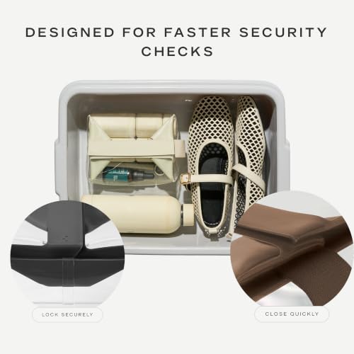 Cadence Parcel - Clear Travel Kit with Zipperless Magnetic Closure - Chestnut, Large - Durable, Leak-Resistant and TSA Approved Toiletry Bag - Modular Organization - Recycled TPU (2 Qt) - color: Chestnut, size: Large
