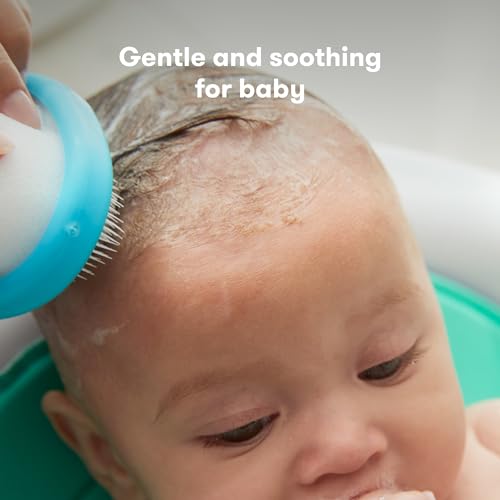 Frida Baby The 3-Step Cradle Cap System, DermaFrida The FlakeFixer, Sponge, Brush, Comb and Storage Stand for Babies with Cradle Cap, White-Blue - style: 3-Step Flake Fixer System