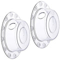 Jetec 2 Pack Bathtub Drain Stoppers 6.1 Inch Bathtub Overflow Cover Transparent PVC Bath Stoppers Overflow Drain Cover Plug for Deep Water Abysmal Bath Tub Hole Kitchen
