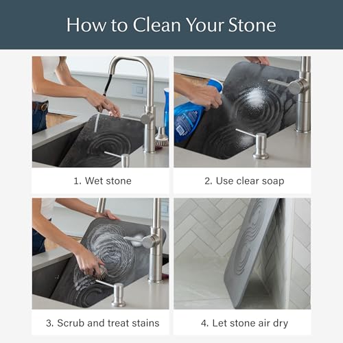 Dorai Home Stone Bath Mat Set - Premium Diatomaceous Earth Bath Floor Mats with Non-Slip Base, Fast-Drying Modern Shower Mat for Bathroom | Rain Sandstone, 2 Pack - 23.6"x15.4" - color: Rain Sandstone, size: 2 Pack