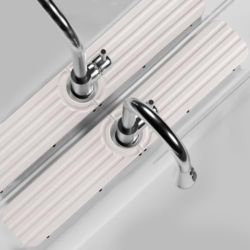 Water Absorbing Stone Kitchen Sink Mat, Faucet Splash Guard for Bathroom Counter - color: 23.6" x 3.9" White C