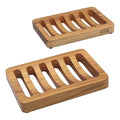 HTB 2 Pack Slotted Bar Soap Holder Teak Wood,Sponge Holder for Kitchen Sink | Self Draining Soap Dish for Shower, Bathroom, Bathtub, RV,Soap Saver Keep Soap Dry,Extend Soap Life,Bathroom Accessories - color: 2pcs