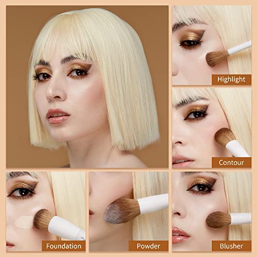 Jessup Makeup Brushes 14Pcs Makeup Brush Set Premium Synthetic Powder Foundation Contour Blush Concealer Eye Shadow Blending Liner Make Up Brush Kit Light Grey T329 - color: A-Light Grey-14pcs, size: Full Brush Set