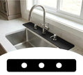 Absorbent Kitchen Sink Faucet Mat for 3-Hole 8" On-Center Faucets, 30"x5.5" | Fits Sink with Soap Dispenser, Air Gap & Side Sprayer - Cuttable Drip Catcher Splash Guard for Irregular & 3, 4 Hole Sinks - size: 8''On Center 30''L