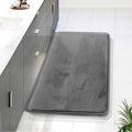 Clara Clark Bathroom Rugs Bath Mat Set, Velvet Memory Foam Bath Mats for Bathroom - Non-Slip, PVC Backing Bath Rugs, Washable Bathroom Rug Mats - Dries Quickly - 24 x 36 Grey - color: Dark Grey, style: 24 x 36