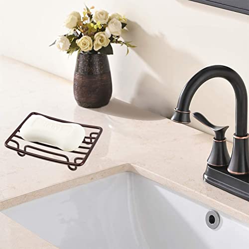 Bar Soap Dish Holder for Shower Bathroom Stainless Steel Rust Proof Self Draining, Bronze-2 Pack - color: Bronze-rectangular 2p