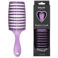 HAPPY HAIR BRUSH Happy Detangler Paddle Brush with Boar Bristles & Nylon Pins | Designed by Women to Detangle & Smooth Thick, Fine or Curly Hair | Pain-Free Slick Back Brush, Lightweight (Lavender) - color: Lavender
