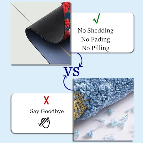 Diatomaceous Earth Bath Mat,The Leaves Non-Slip Volume Super Absorbent Fast Drying for Bathroom Kitchen Door mat,Eco-Friendly Easy to Clean 20×31Inch (50 * 80cm) - color: The Leaves, size: 1'8" x 2'8" (Rectangular)