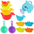 Baby Bath Toys for Kids,12 PCS Mold Free Bath Toys for Toddlers with Floating Boats,Watering Can,Floating Ducks & Bath Spoons, Bathtub Water Pool Toys for Babies and Toddlers - size: #1