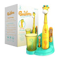 Brusheez Kids’ Electric Toothbrush Set - Safe & Effective for Ages 3+ - Parent Tested & Approved with Gentle Bristles, 2 Brush Heads, Rinse Cup, 2-Minute Timer, & Storage Base (Jovie the Giraffe) - color: Jovie the Giraffe