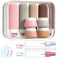 18Pack Travel Bottles for Toiletries TSA Approved Silicone Travel Containers for Toiletries, Leak Proof Refillable Liqus Shampoo And Conditioner travel Essentials toiletry Bottles (BPA Free) - color: Pink