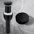 TIORIY Vessel Sink Drain Without Overflow, Plastic Bathroom Pop up Sink Drain Fit for 1 3/4 Inch Vessel Sink, Built-in Anti Clogging Sink Stopper, Matte Black - color: No Overflow Black