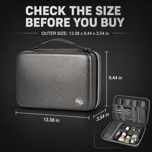 Boobowl Hard Travel Case for Hair Clippers, Hair Cutting Barber Supplies Organizer Bag, Trimmer Storage Holder for Ufree/for Wahl Men Razor Guard Grooming Kits -Box Only (Dark Grey) - color: Dark Grey