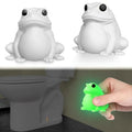 boeemi Frog Toilet Bolt Covers Decorative Glow in The Dark- 2PCs Toilet Screw Caps Luminous Green PLA Cute Bathroom Decor Accessories Push-on Install - style: White Frog