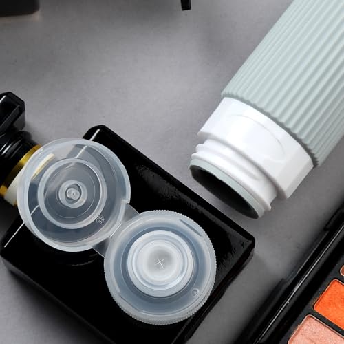 Mrsdry Travel Bottles for Toiletries, Tsa Approved 2oz Travel Bottles, BPA Free Leak Proof Travel Size Toiletry Containers, Refillable Travel Accessories with Toiletry Bag for Shampoo Liquid (4 Pack) - color: Grey, size: 2 Ounces